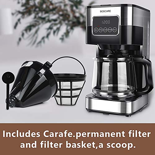 BOSCARE Programmable Coffee Maker, Drip Coffee Maker, Mini Coffee
