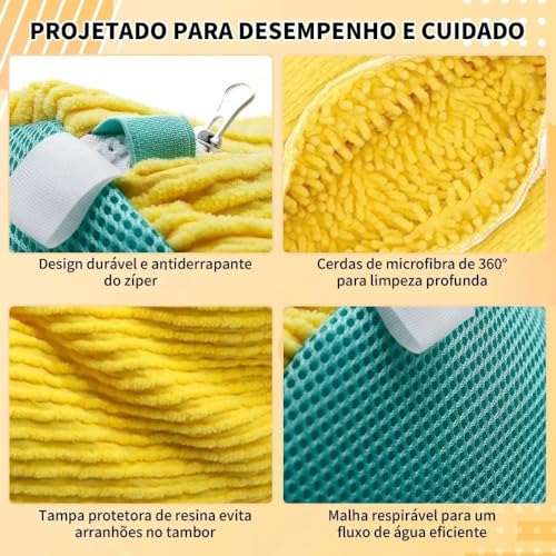 Saco de Lavagem Lava Tênis para Máquina Protege Sapatos e Calçados Geral