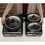 Crock-Pot Hook Up 2 Unit, 2-1Qt and 1-2Qt Black