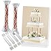 Wilton Enterprises Cake Decorations Fillable Pillars 6 Inch, Includes 4 Pillars and 8 Pedestals