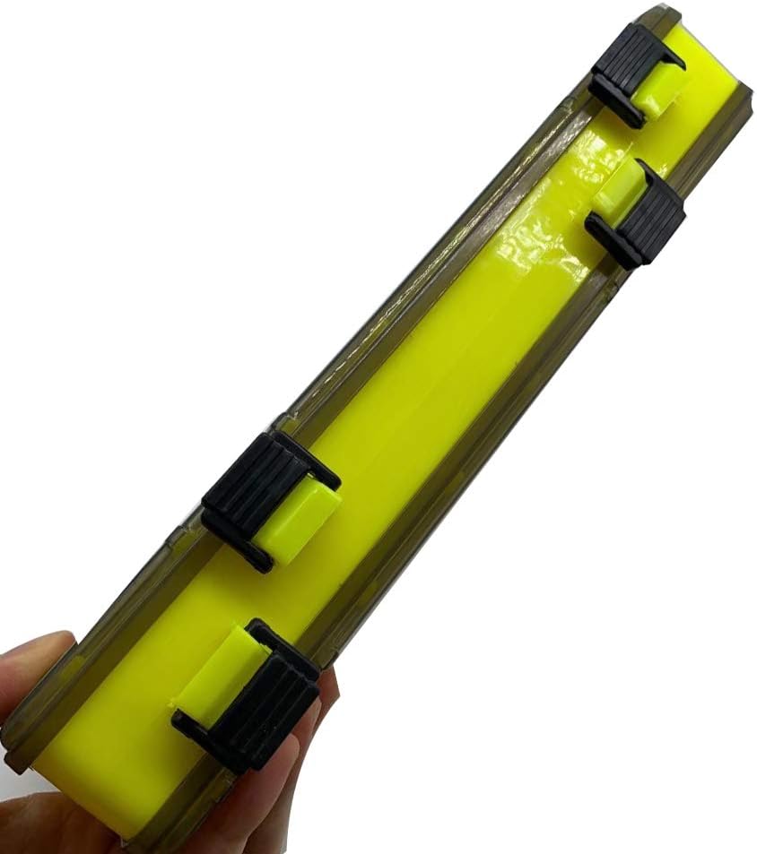 12/16 Compartments Double Sided Fishing Tackle Box Visible Hard Plastic Clear Fishing Lure Bait Squid Jig Minnows Hooks Accessory Storage Case Container (16-Compartment Double-sided-yellow): Home Improvement