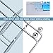 FAMLOVE Toothbrush Holder Wall Mounted Stainless Steel Bathroom Toothbrush Holder Set Modern Blue Green with 2 Cups Large Capacity Toothpate Stand - Couple's Design