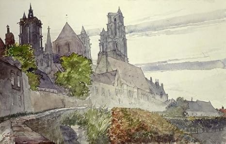 Amazon ラン 大聖堂 フランスby Cass Gilbert 30 X オイルキャンバスアート複製絵画 キッチン用品 オンライン通販