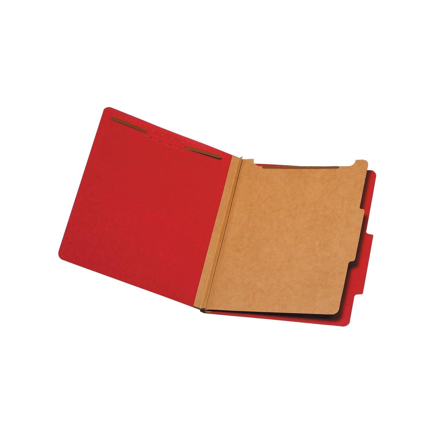 Pendaflex® Classification Folders, Standard, 1 Divider, Embedded Fasteners, 2/5 Cut Tab, Bright Red, Letter, 10/BX (23731)