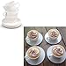 Tuliptown White Teacup Cupcake Baking Molds with Silicone Liner Ideal Bakeware for Mom and Girls- Set of 4 Cups & Saucers (No BPA - Standard Size)
