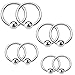 BodyJ4You Captive Bead Piercing Ring Kit 16G Stainless Steel Nose Tragus Lip Nipple Belly Rings 8PC