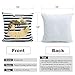 Monkeysell Bronzing Flannelette Home Throw Pillow Cover Lips Love Black Striped White Print Gold Black Room Decor Throw Pillows Cover for Couch Bed Sofa Christmas Gift18 inches