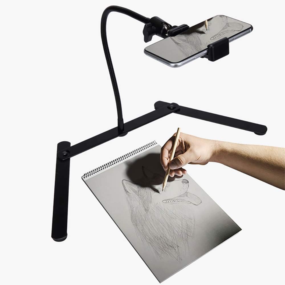 Photo Copy Pico Projector Stand Overhead Tripod Video Phone Mount Flexible Tabletop Stand for Live Streaming Video Recording Vlog YouTube Teaching Cooking Crafting Demo Drawing Recording - Image 3