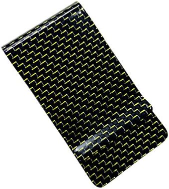 Money Clip Glossy Carbon Fiber Credit Card MGCFTan Business Card Holder 3K twill Gold Carbon