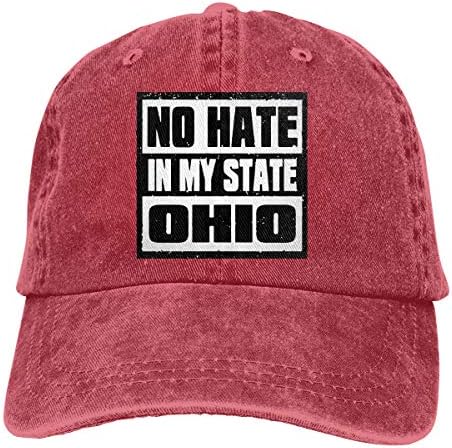 Unisex Adjustable Baseball Cap No Hate in My State Ohio Trucker Hat