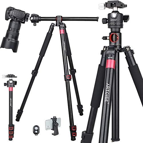 俯瞰 カメラ 三脚 エレベーター回転 反転出来る 低重心自由ボール雲台付き 俯瞰撮影に最適 160cm 軽量 コンパクト アルミ合金 一脚可変 4段 レバーロック式 横軸センターポール さんきゃく 一眼レフdslrビデオ用