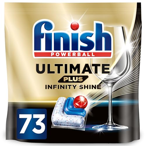 Ultimate Plus Infinity Shine Lot de 73 tablettes pour lave-vaisselle Parfum frais Pour un nettoyage impeccable et une brillance de diamant