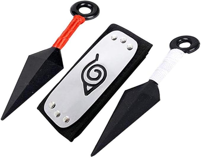Konoha Leaf Village Ninja Shinobi Cosplay Headband with Red