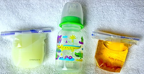 Reborn Sealed Alligator Frog Bottle Bag Fake Formula Milk & Apple Juice Baby OOAK Doll Boy – 3 PC Set