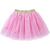Toddlers Girls Sparkle Tulle Tutu Skirt with Sequins Stars Moon Sun