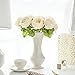 Butterfly Craze Cream Artificial Peony Silk Flowers – Ideal Floral Arrangement for Home Decoration or Wedding Bouquet – 10 Stems Per Set