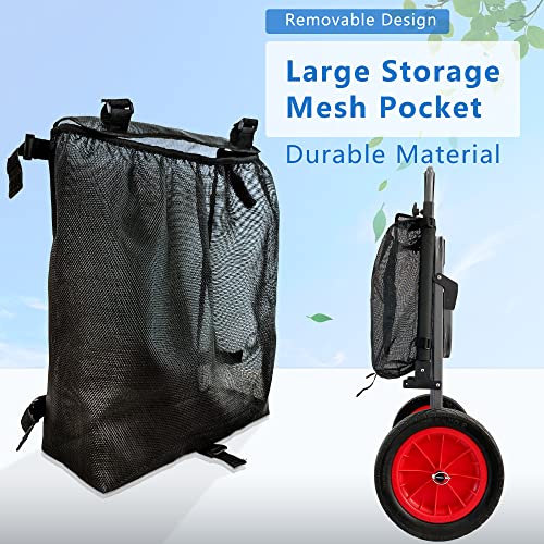 Bonsing Beach Trolley Cart, Foldable HeavyDuty Beach Cart with 12 Inch