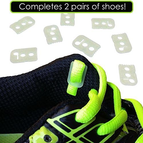 No Tie Shoelace Locks - Lace Anchors 2.0 - Never Tie Your Shoes Again(Completes 2 pairs of shoes) by Lace Anchors