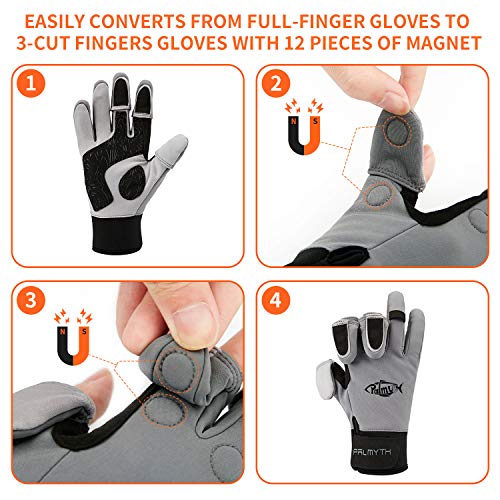 Palmyth Flexible Fishing Gloves Warm for Men and Women Cold Weather
