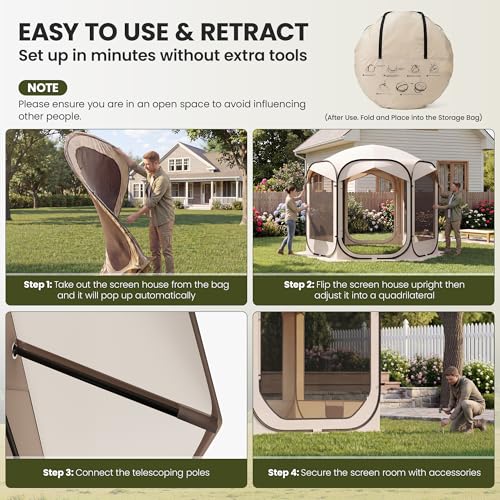 UDPATIO 10x10 Pop Up Screen House Tent Review: Portable Insect-Free Outdoor Canopy image 20