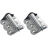 2 Pcs Stainless Steel Screen Door Hinges Hardware Spring Loaded Hinge, Silver