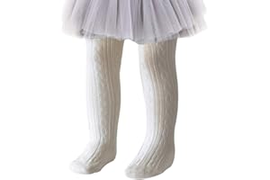 techcity Baby Toddler Girls Tights Seamless Cable Knit Cotton Leggings Pants Stockings for Infant Baby Girl