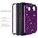 LONTECT Compatible Galaxy S8 Plus Case Luxury Glitter Sparkle Bling Heavy Duty Hybrid Sturdy High Impact Shockproof Protective Cover Case for Samsung Galaxy S8 Plus - Shiny Purple/Black