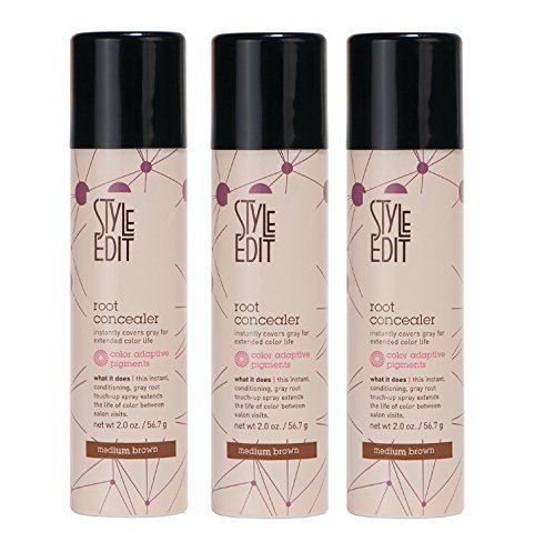 Style Edit Root Concealer Medium Brown 2oz (Medium Brown (3 pack))