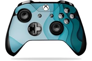 VISION SIGNS & GRAPHICS Gaming Skin Compatible with Microsoft Xbox One X Controller - Papercraft Cyan - Premium 3M Vinyl Protective Wrap Decal Cover - Easy to Apply | Crafted in The USA by MightySkins