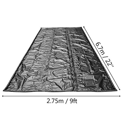 Happybuy Garage Floor Containment Mats 9' x 22' Containment Mat Black