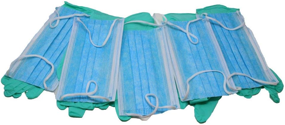 GBM Mask and Size Medium Glove Kit - 5 Pack