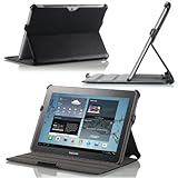 MoKo Slim-Fit Folio Cover Case For Samsung Galaxy Tab 2 10.1, BLACK (with Built-in Multi-Angle Stand)