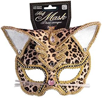 Máscara De Diablo Con Cuernos Y Pendientes – W WIDMANN MILANO, Accesorio Elegante Para Halloween Y Carnaval