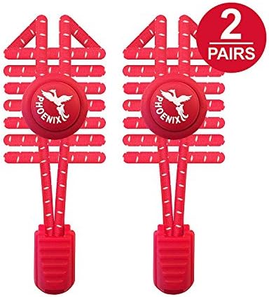 PHOENIX GOLD Phoenix Fit UK - No tie Elastic Lace System with lock - Easy to install in a Great for runners, children, older generation & active lifestyles - 2 Pairs