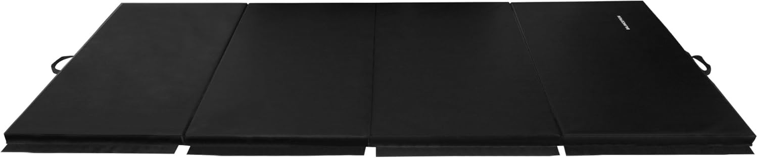 BalanceFrom GoGym All-Purpose 4'x10'x2 Extra Thick High Density Anti-Tear Gymnastics Gym Folding Exercise Aerobics Mats (Black) : Sports & Outdoors