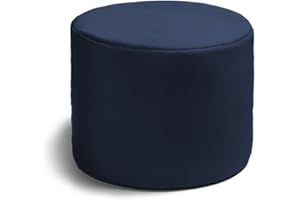 Jaxx Spring Indoor/Outdoor Bean Bag Pouf Ottoman, Navy