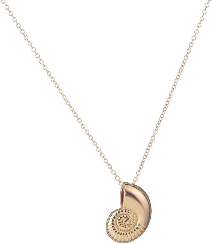 Meiligo Fashion Woman Conch,Snail,Shell Charm Pendant Necklace