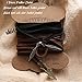 Doubnine Boho Feather Choker Wrap Necklace 2pcs Versatility Vegan Suede Y Lariat Gothic Black Brown Bronze Accessories for Women