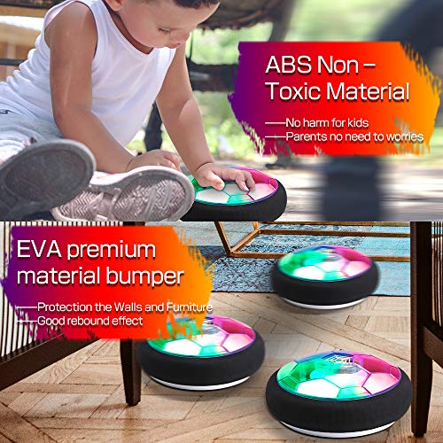 Verkstar Kids Toys Rechargeable Air Power Soccer Ball, Kids Disk Hover Ball Equipped, Time Killer for Boys/Girls Sports Toys Foam Bumpers for Indoor Outdoor Activities