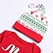 Mikrdoo Christmas Outfit Set My First Christmas Printed Rompers + Pants + Hat 3Pcs Clothes Set (12-18 Months, A)
