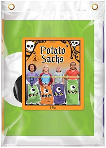 Boo Crew Woven Multicolor Potato Sacks - 41" (Pack of 6) - Extra Durable Racing Sack for Fun & Exciting Outdoor Games - Ideal Party Activity for Kids & Adults