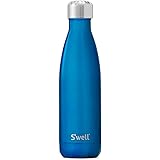S'well Stainless Steel Water Bottle - 17 Fl Oz - Ocean Blue - Triple-Layered Vacuum-Insulated Containers Keeps Drinks Cold fo