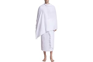 Hajj Umrah Ihram Set for Men 2-Piece Quick-Dry Breathable Prayer Towel Worship Garment and Ritual Attire Hajj Towels