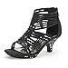 DREAM PAIRS Girls Sandals Low Heel Dress Pump Sandals Sweety-1 Black Little Kid Size 1
