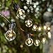 Grezea Globe String Lights G40 25Ft with 25+2 Clear Bulbs Patio Lights for Indoor Outdoor Commercial Decor Camper Party Wedding Christmas Garden Backyard Balcony Deck Yard Pergola Gazebo, Black