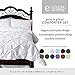 ExceptionalSheets Queen Size Comforter Set - 3 Piece Down Alternative Comforters - Decorative Pinch Pleat Pintuck Design - Wrinkle Resistant Microfiber Bed Set - Hunter Green