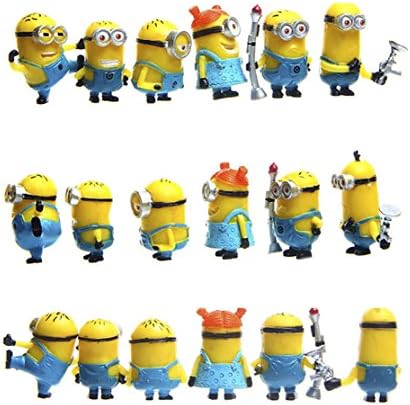 Despicable Me Minions Set of 12 Action Figures included Minion Ninja Fireman Baker Golfer Stuart Dave by Forti