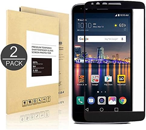 LG Stylo 3 /LS777,[2 Pack] Linboll Tempered Glass Full Coverage HD Ultra Clear Film Edge to Edge Protection Shield Screen Protector for LG Stylo 3 / LG Stylus 3/ LG LS777 [5.7 Inch] Black