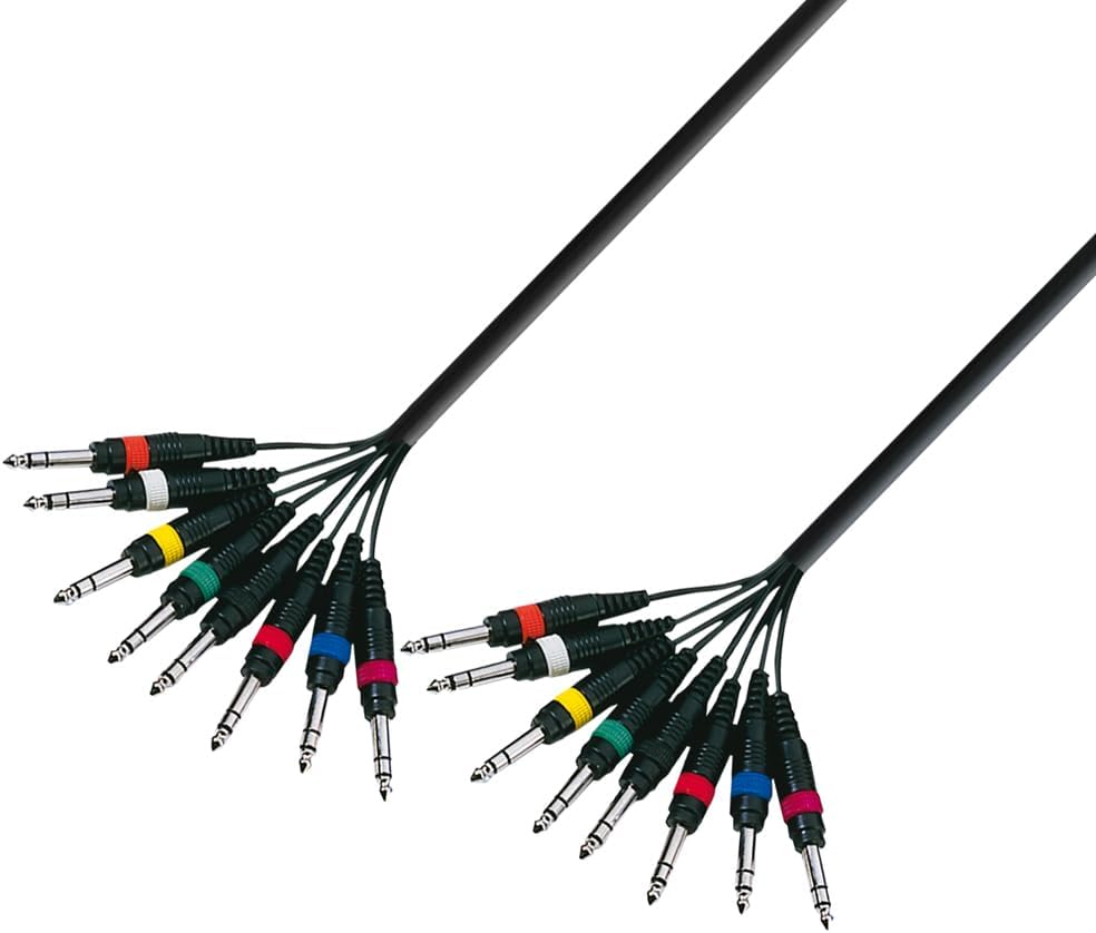 Adam Hall 3m Stereocore 8 x 6.3mm Jack Stereo Multicore Cable