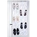 Birsppy L-Fine Sturdy Over the Door Shoe Organizer 20 Extra Large Crystal Clear Pockets, Gray (52in x 24in)